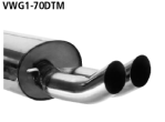 Bastuck Edelstahl Gr.A Komplettanlage VW Scirocco 1 - DTM 2 x 70mm